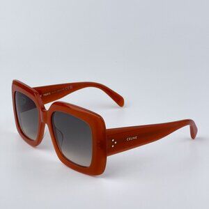 Celine CL40263I 42F 3 DOTS BRAND NEW Sunglasses Orange Gradient Brown Women